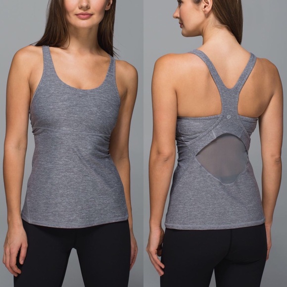 lululemon athletica Tops - Lululemon Crossback Tank II in Heathered Slate